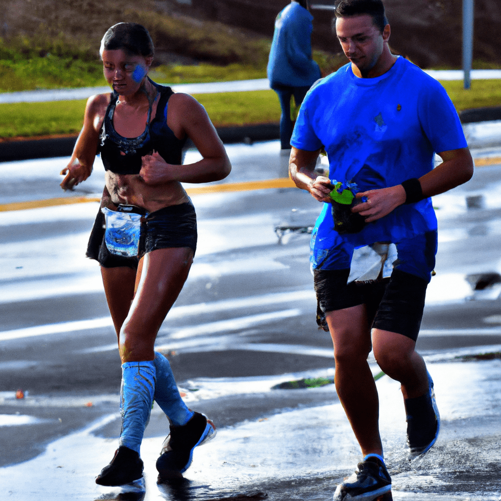 An image capturing the grueling contrast between a marathon and a half marathon
